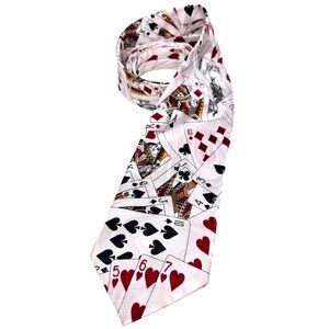 Roberto Cellini Playing‎ Card Tie Men's Poker Casino Kings Queens Joker